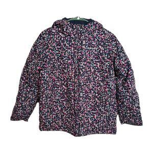 Columbia Insulated Jacket Girls XL (18-20) Blue & Pink Hooded Full Zip